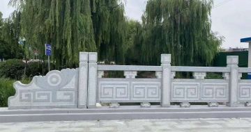 黄山 芝麻灰桥栏杆、河道栏杆安装效果