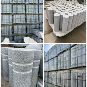 黄山 芝麻白花岗岩挡车柱、隔离柱多少钱