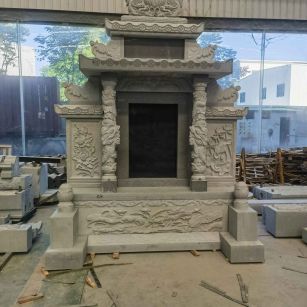 黄山 芝麻灰高档墓碑、土墓，一套也支持定做