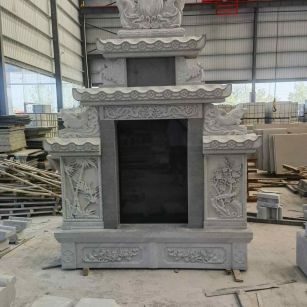 黄山 芝麻灰高档墓碑、土墓，一套也支持定做