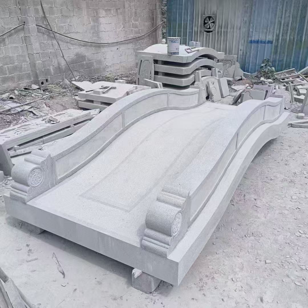 黄山 芝麻灰花岗岩园林景观 小石桥