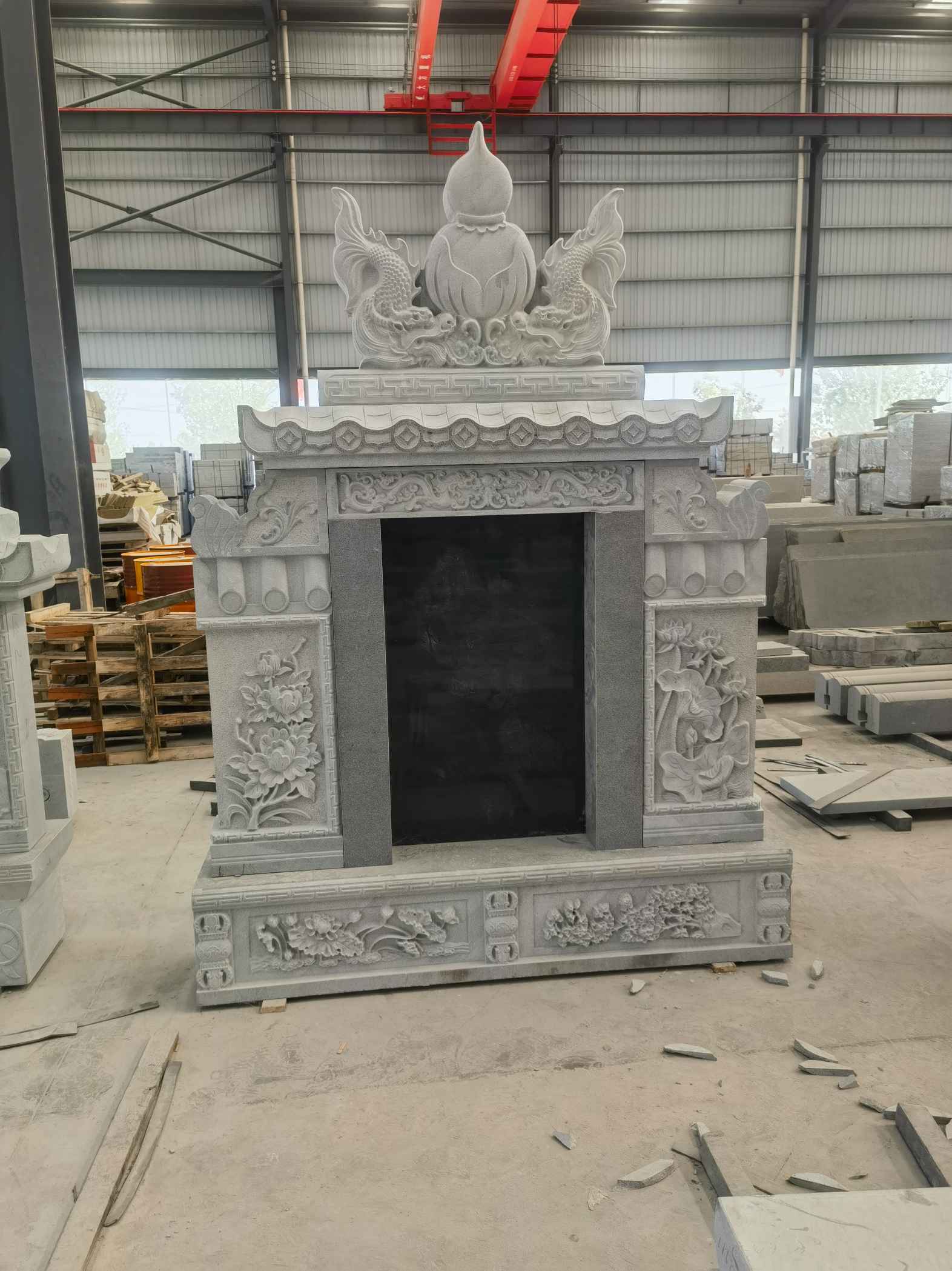 黄山 芝麻灰高档墓碑、土墓，一套也支持定做