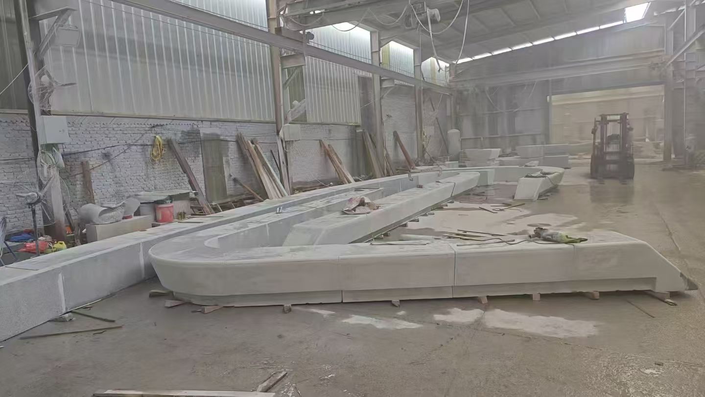 黄山 花岗岩整石坐凳拼装